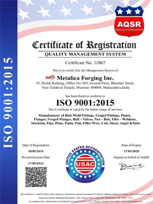 ISO 9001:2015 Certificate