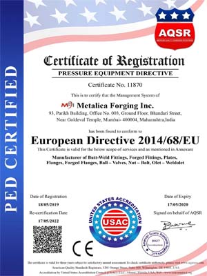 PED Certificate