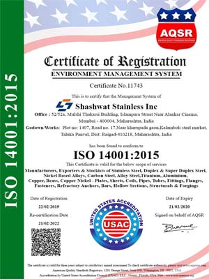 ISO 14001:2015 Certificate