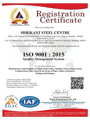 ISO 9001:2015 Certificate